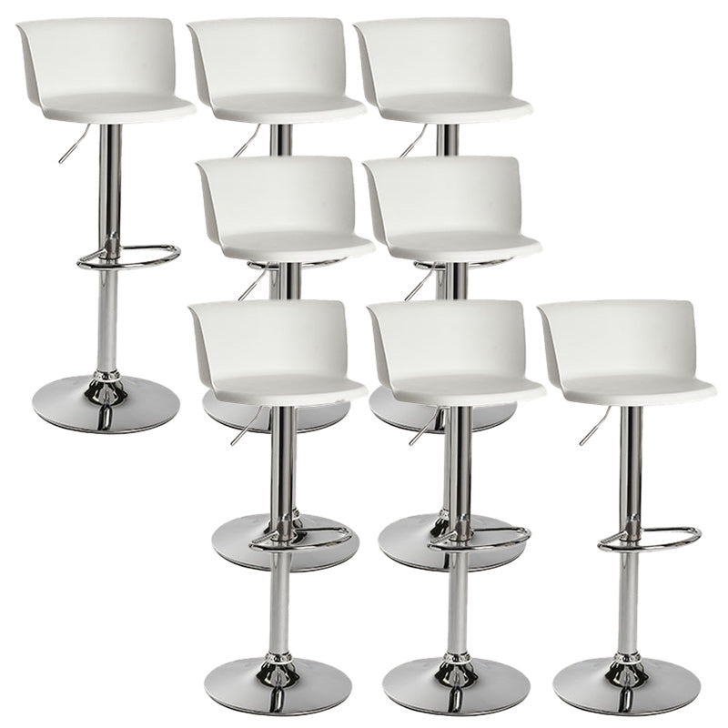 Scandinavian Adjustable Height Barstool Faux Leather Swivel Bar Stools