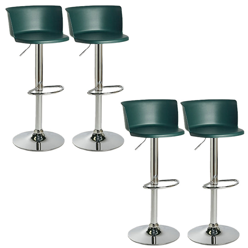 Scandinavian Adjustable Height Barstool Faux Leather Swivel Bar Stools