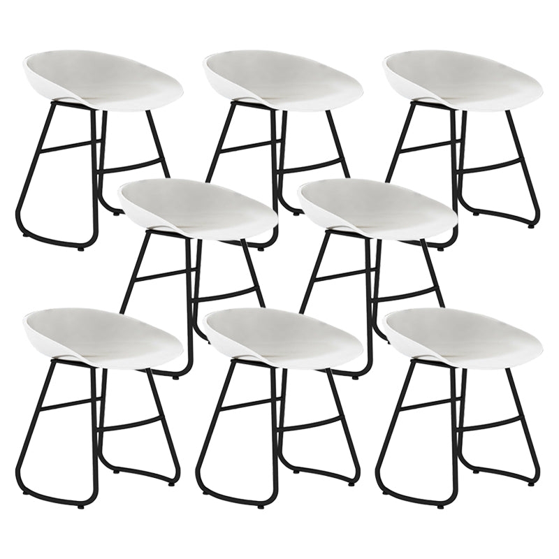 Modern Armless Backrest Counter Stool Iron Bar Stool with Acrylic Seat for Milk Tea Shop