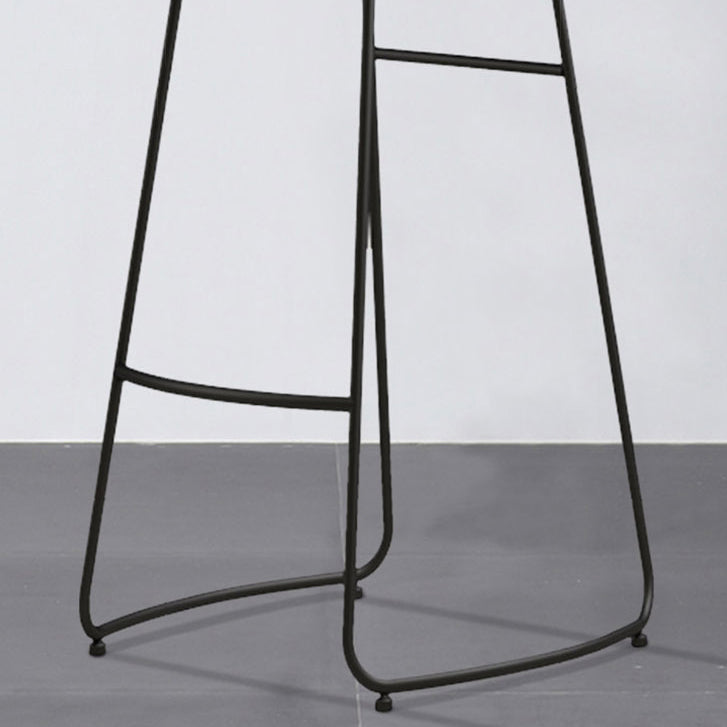 Modern Armless Backrest Counter Stool Iron Bar Stool with Acrylic Seat for Milk Tea Shop