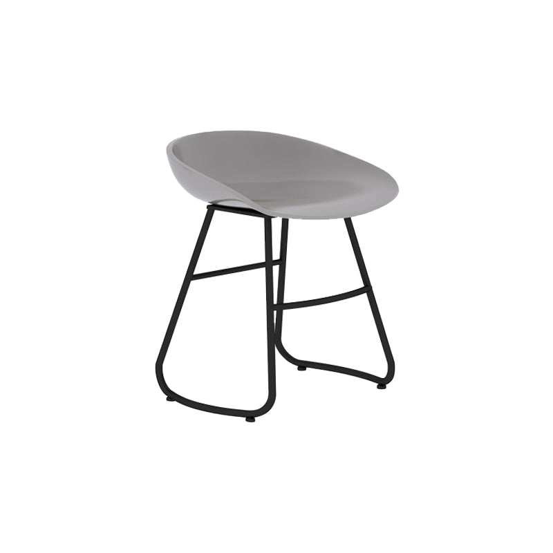 Modern Armless Backrest Counter Stool Iron Bar Stool with Acrylic Seat for Milk Tea Shop