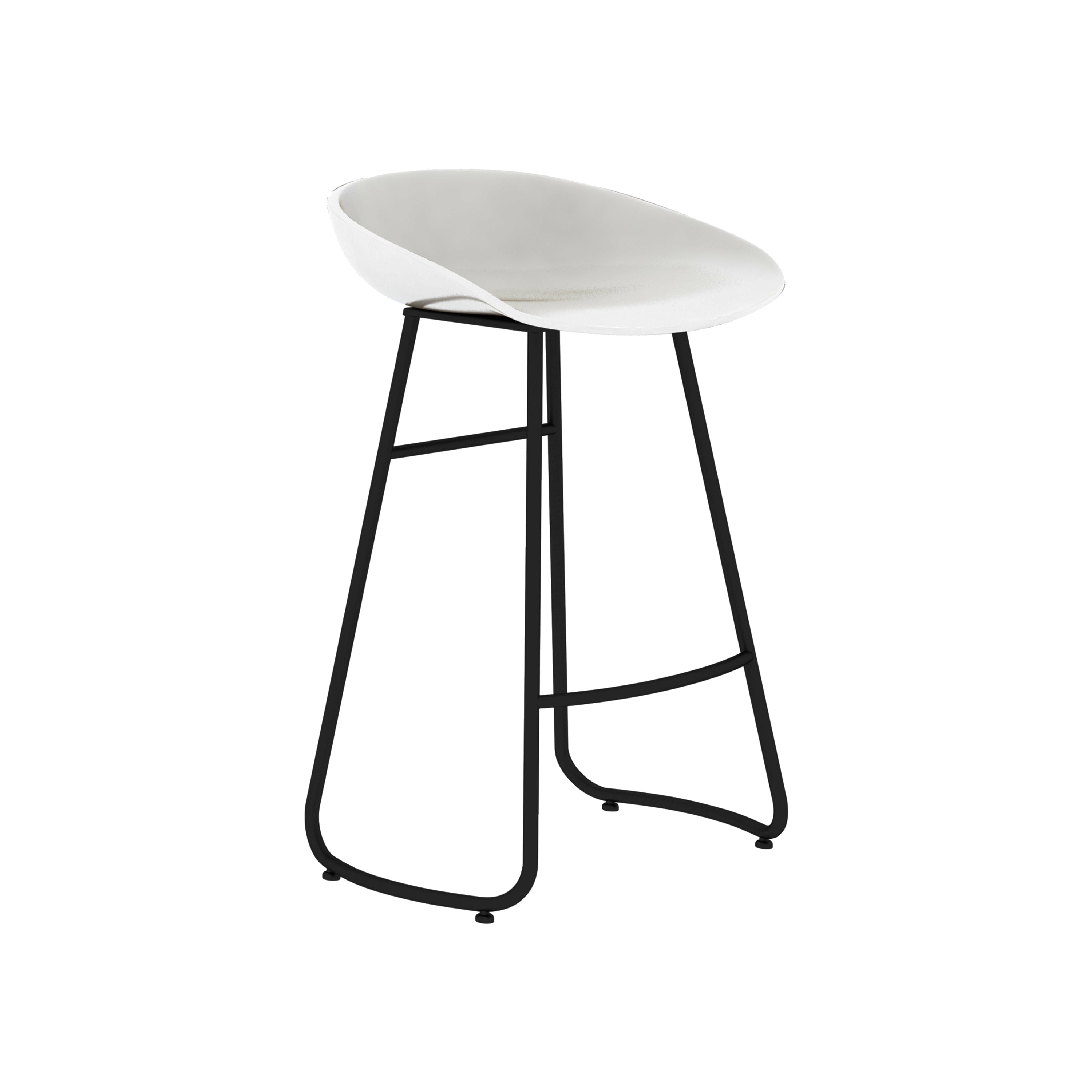 Modern Armless Backrest Counter Stool Iron Bar Stool with Acrylic Seat for Milk Tea Shop