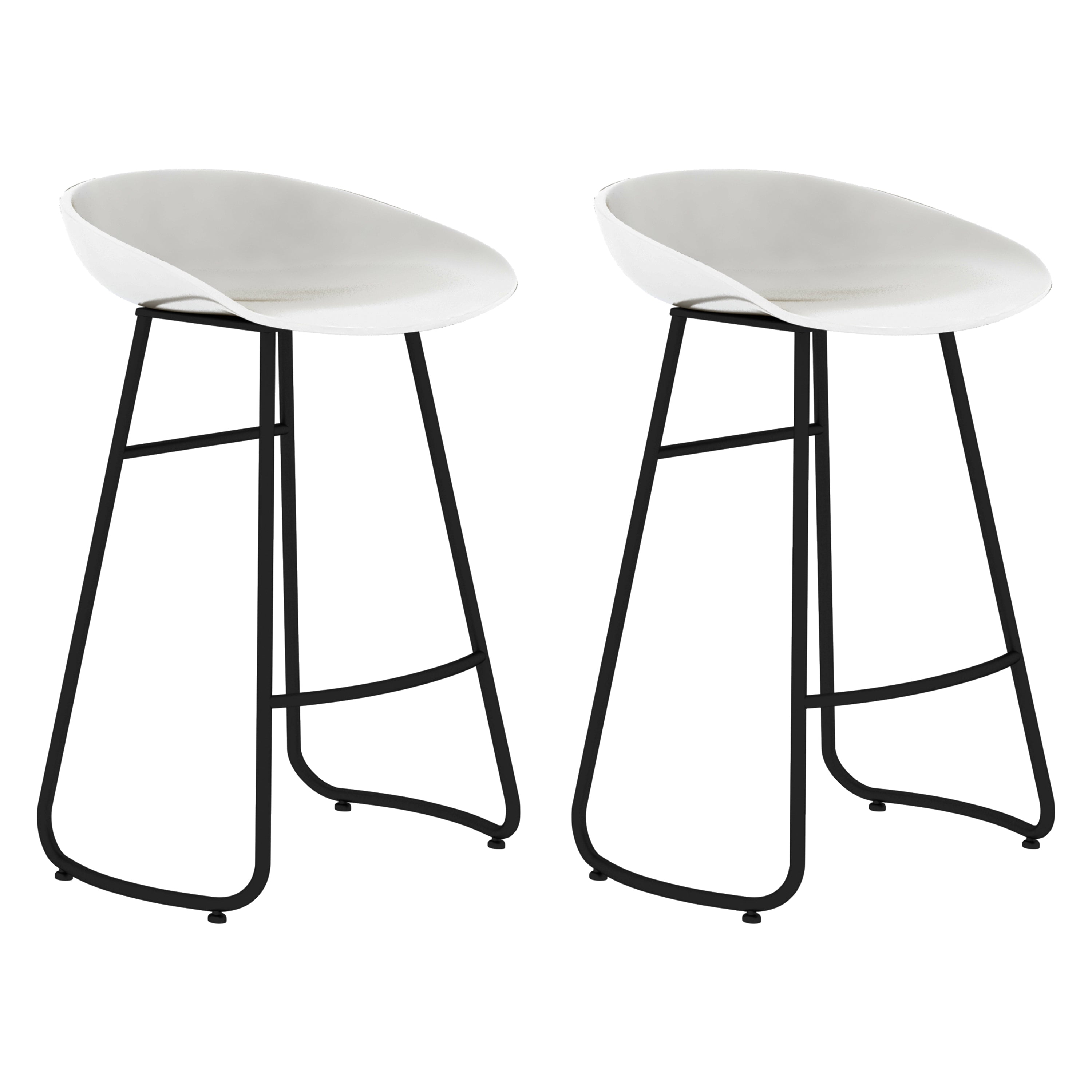 Modern Armless Backrest Counter Stool Iron Bar Stool with Acrylic Seat for Milk Tea Shop