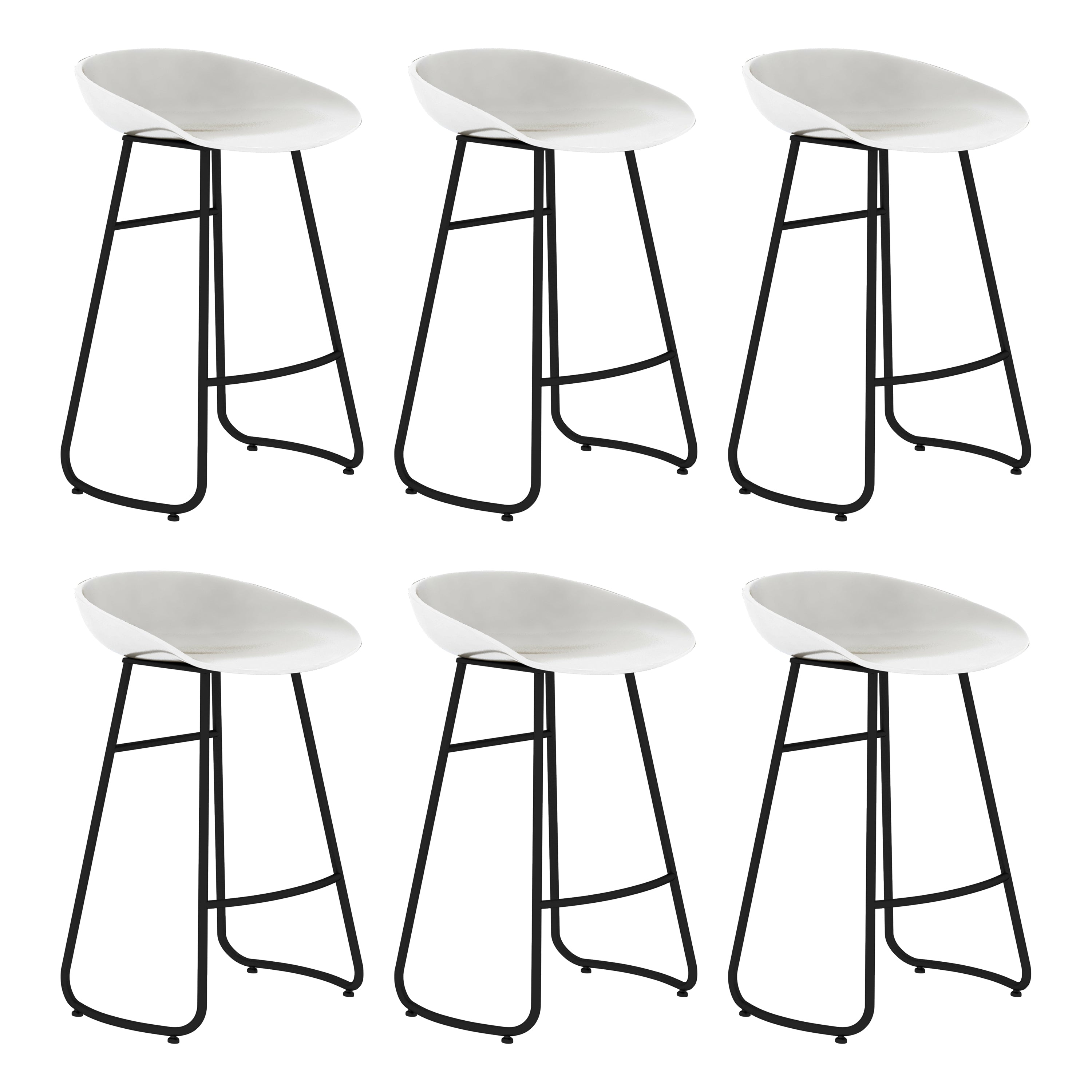 Modern Armless Backrest Counter Stool Iron Bar Stool with Acrylic Seat for Milk Tea Shop