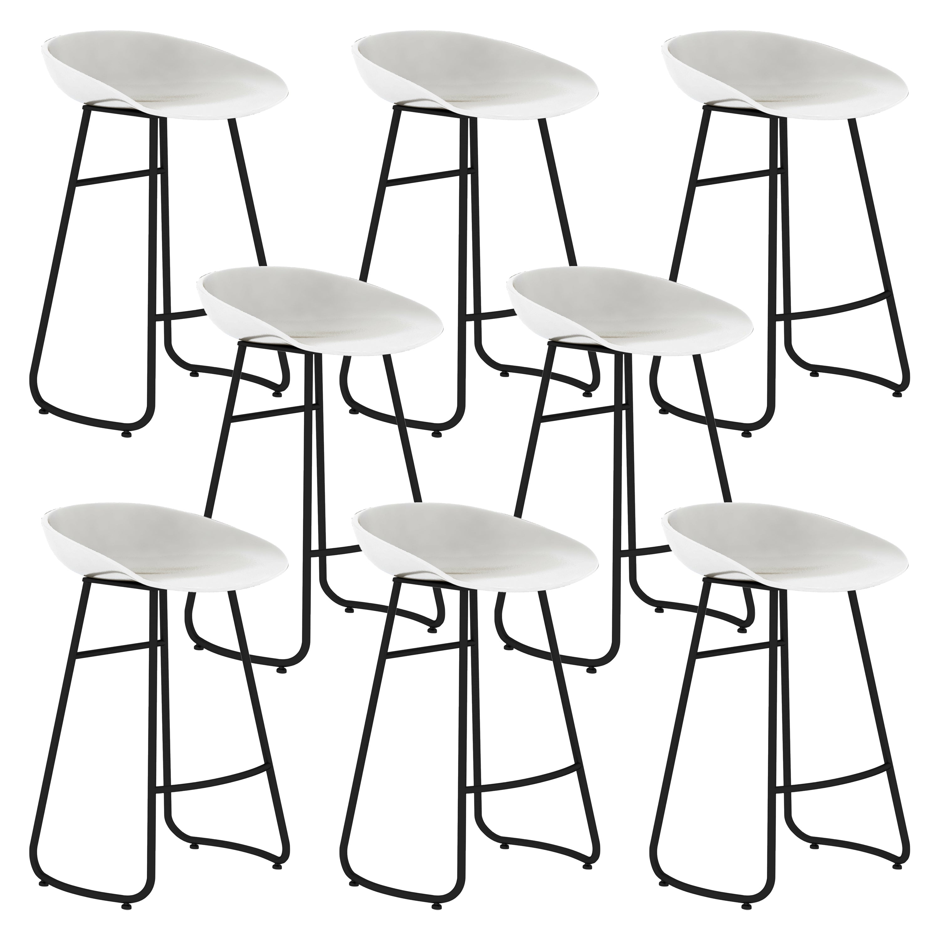 Modern Armless Backrest Counter Stool Iron Bar Stool with Acrylic Seat for Milk Tea Shop