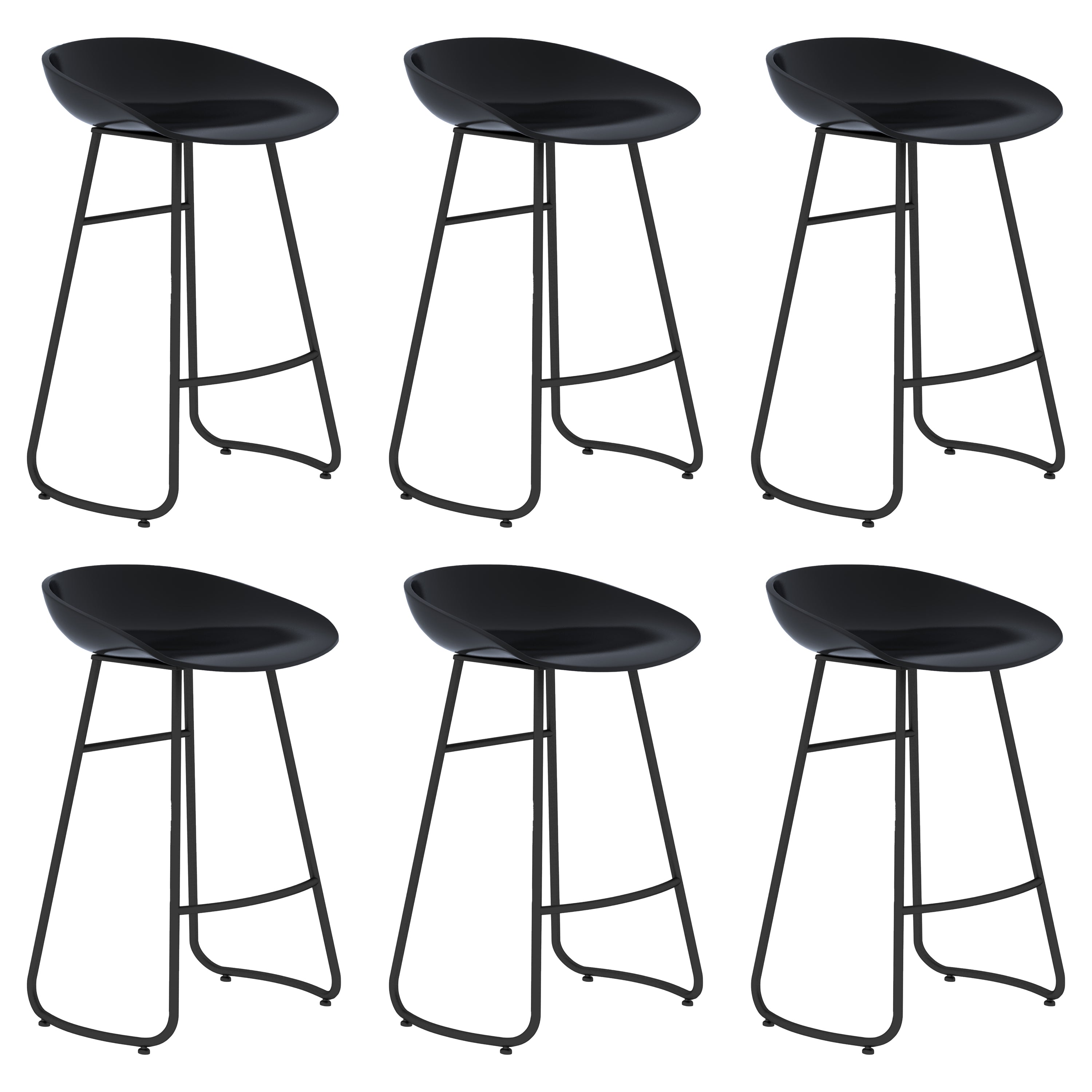 Modern Armless Backrest Counter Stool Iron Bar Stool with Acrylic Seat for Milk Tea Shop