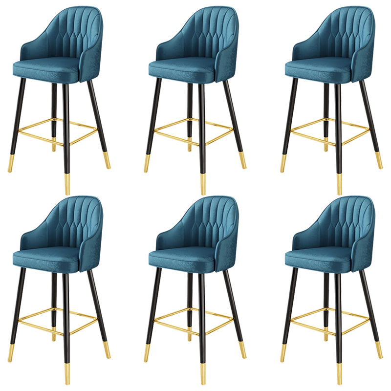 Glam Faux Leather Dining Stool Upholstered Furniture in Matte Finish for Home