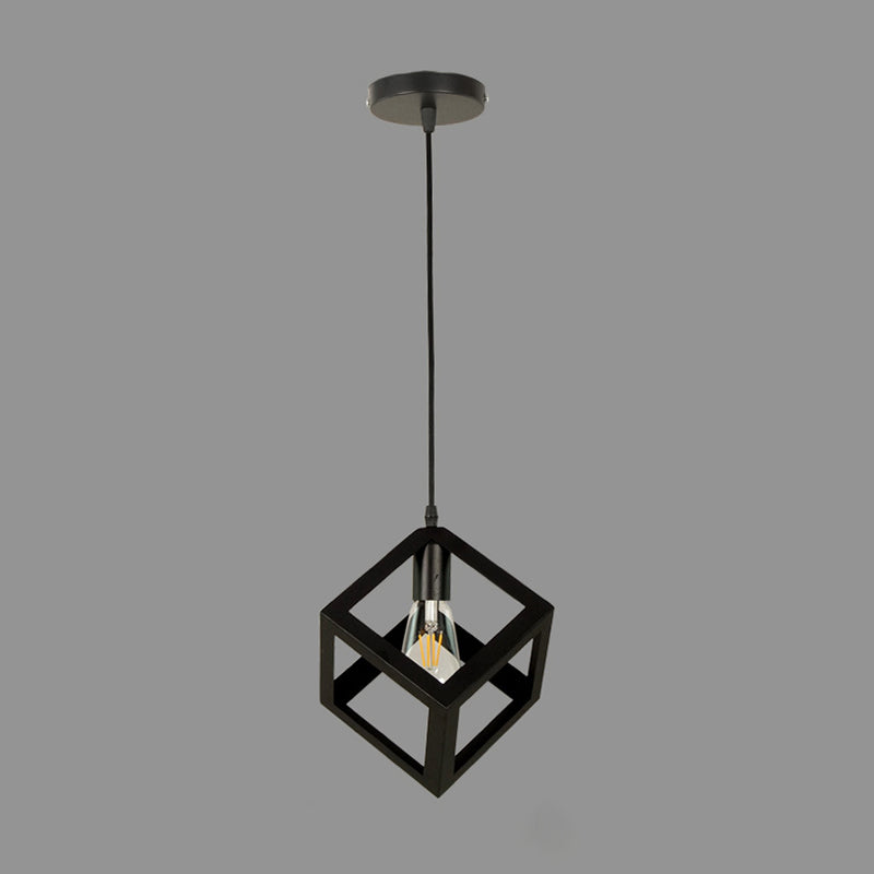 Geometric Island Light Industrial Hanging Lighting Fixture for Dining Room