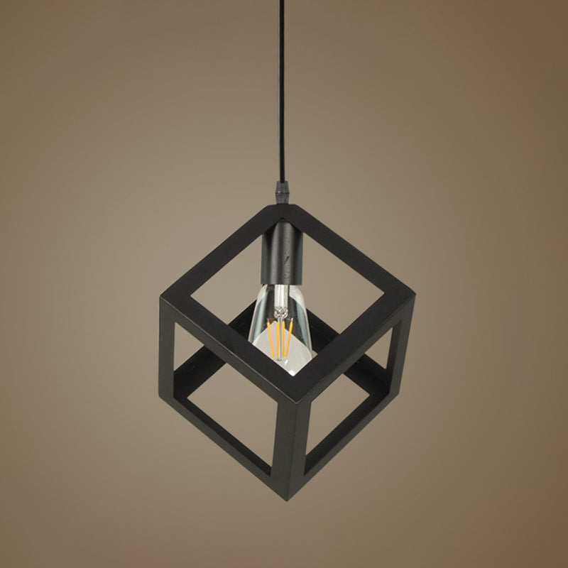 Geometric Island Light Industrial Hanging Lighting Fixture for Dining Room
