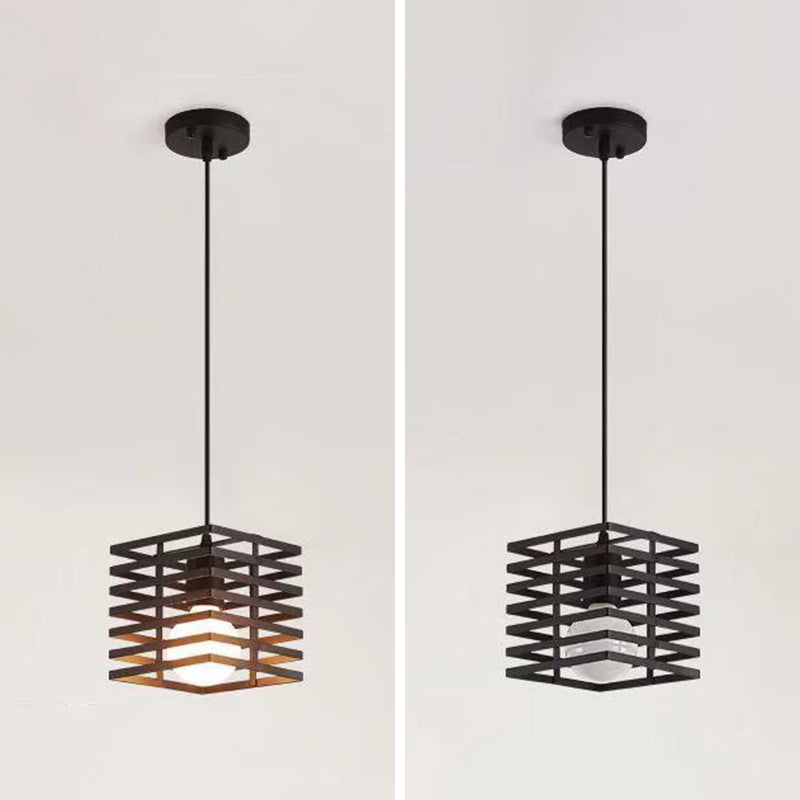 Simple Cage Hanging Island Light Industrial Hanging Lighting Fixture for Dining Room