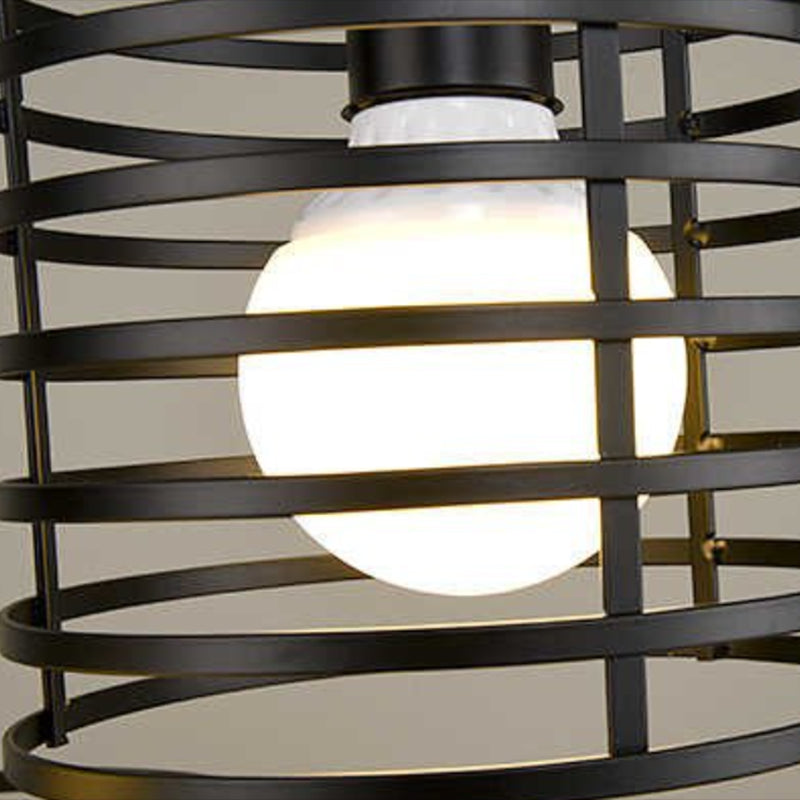 Simple Cage Hanging Island Light Industrial Hanging Lighting Fixture for Dining Room