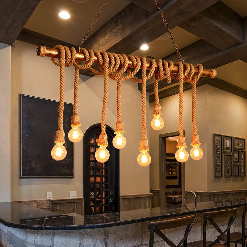 Simple Hanging Island Light Industrial Hanging Lighting Fixture for Dining Room