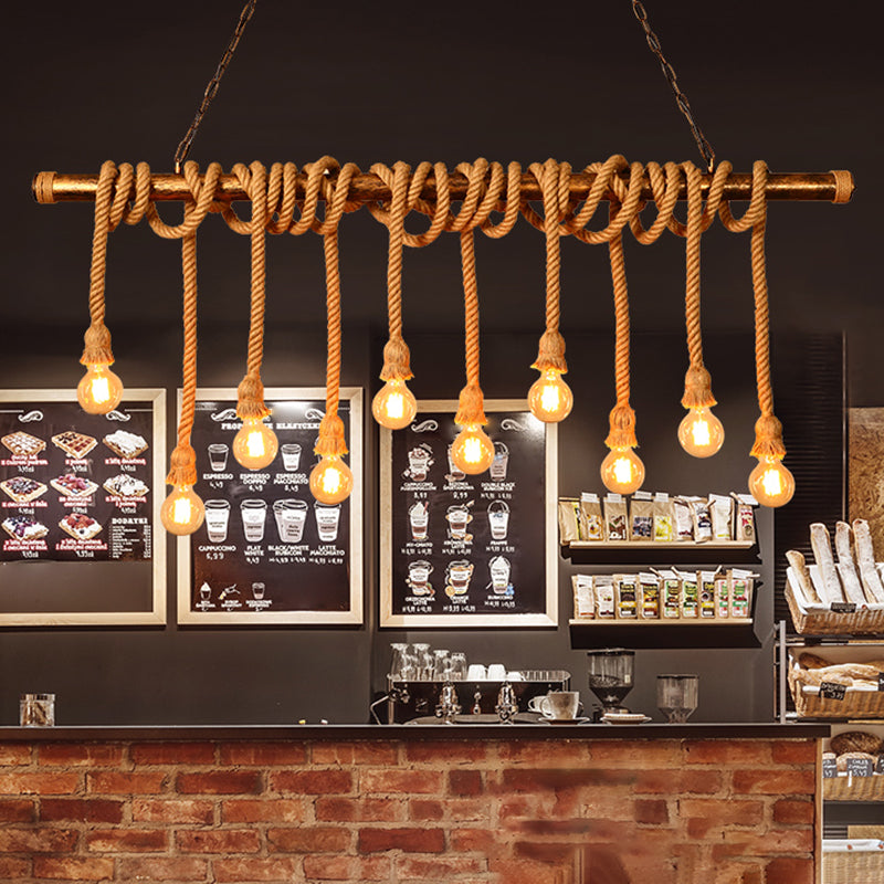 Simple Hanging Island Light Industrial Hanging Lighting Fixture for Dining Room