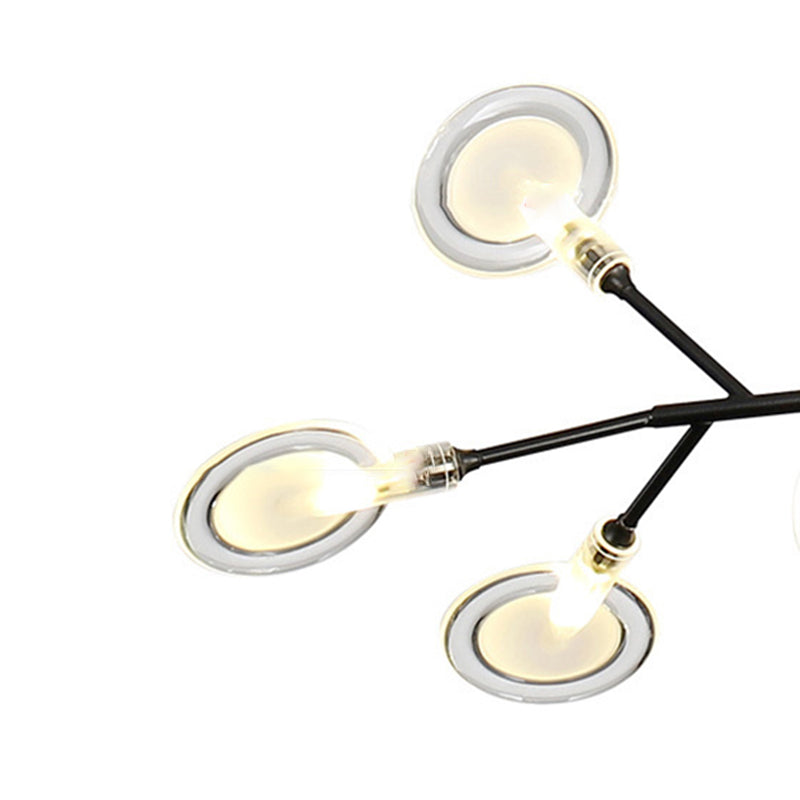 Nordic Style Iron Hanging Lamp Branch Shape Island Light Fixture for Bar (Included Bird)