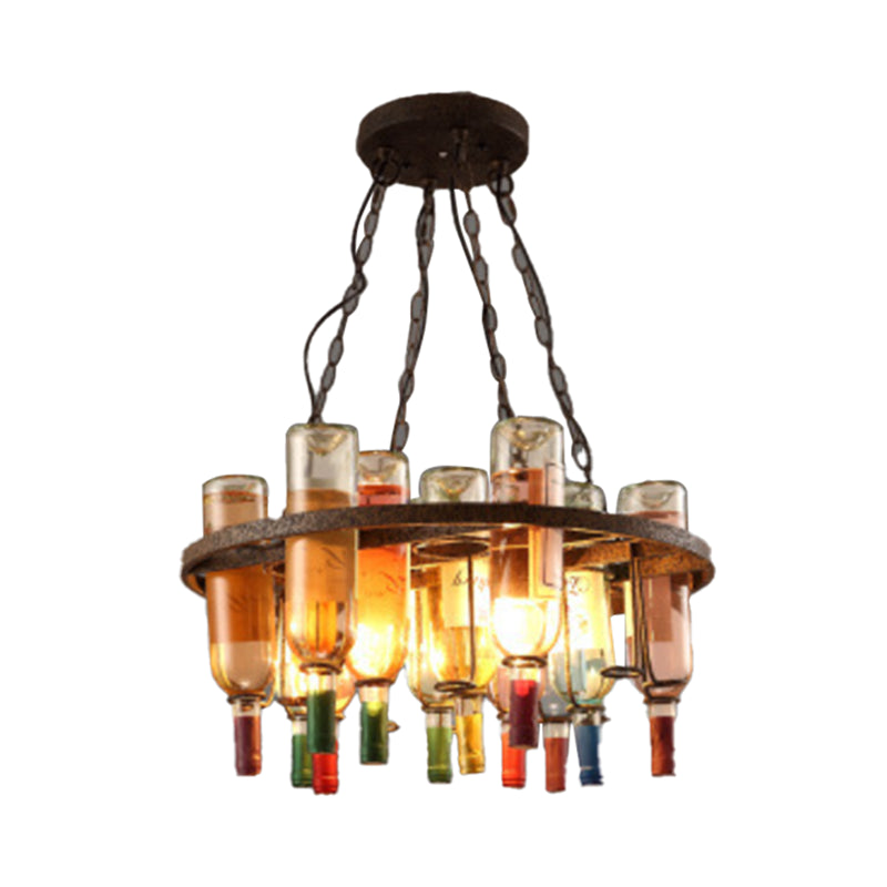 Household Glass Hanging Island Light Industrial Hanging Lighting Fixture for Dining Room