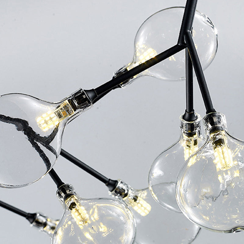 Modern Simple 27-Lights Hanging Lamp Iron Island Light Fixture for Dining Table