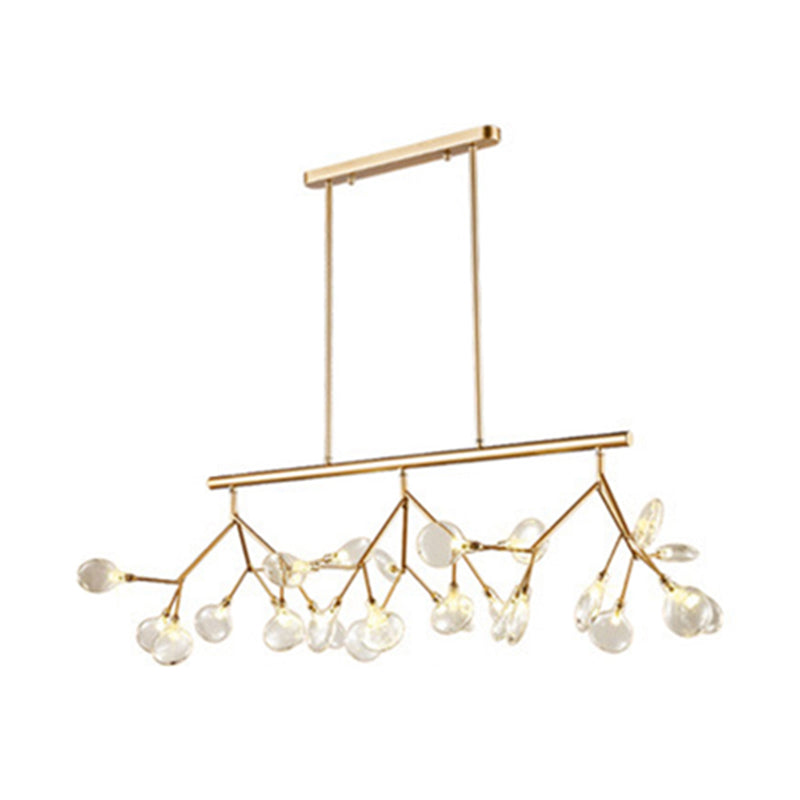 Modern Simple 27-Lights Hanging Lamp Iron Island Light Fixture for Dining Table