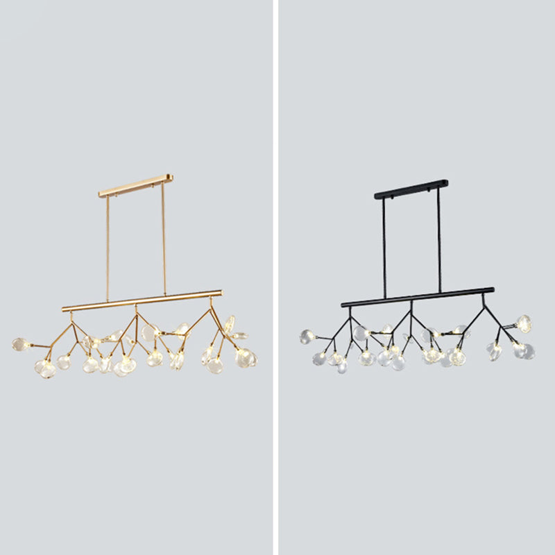 Modern Simple 27-Lights Hanging Lamp Iron Island Light Fixture for Dining Table