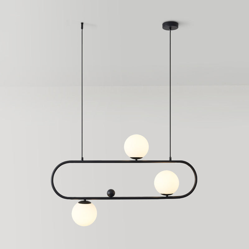 Light Luxury Style Hanging Lamp Ellipse Shape Island Light Fixture for Dining Table