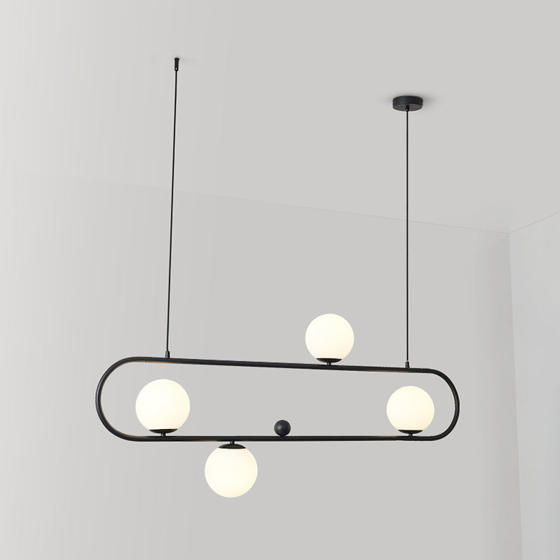 Light Luxury Style Hanging Lamp Ellipse Shape Island Light Fixture for Dining Table