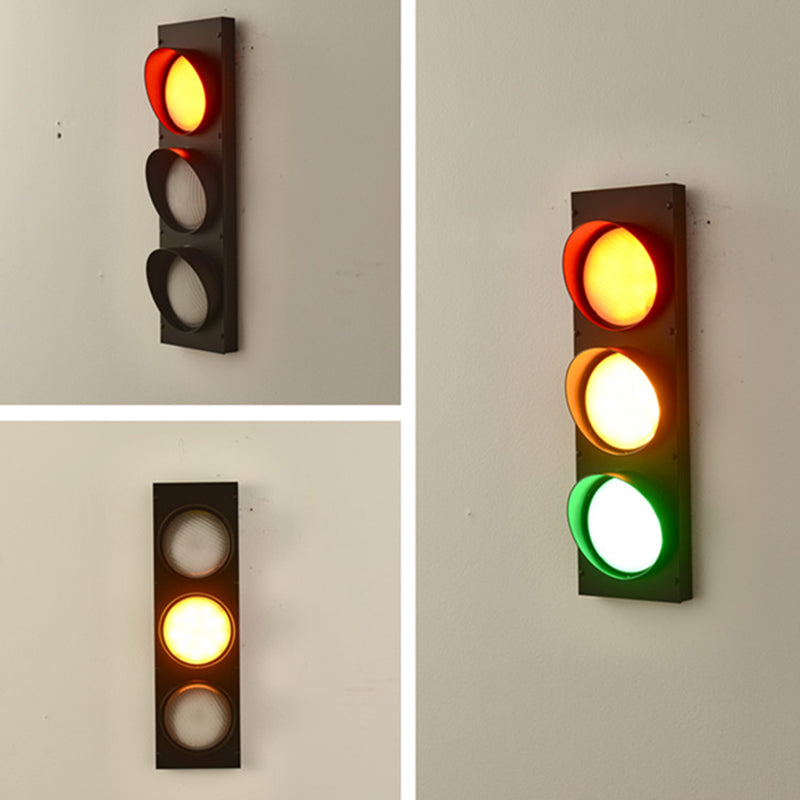 Modern Metal Kids Wall Sconce Geometric Shape Wall Light with Glass Shade for Bedroom