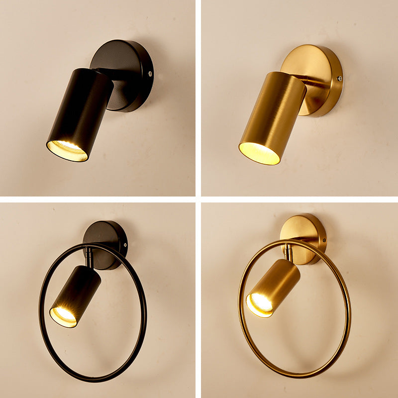 Single Golden/Black Contemporary Wall Mounted Sconce LED Iron Wall Light