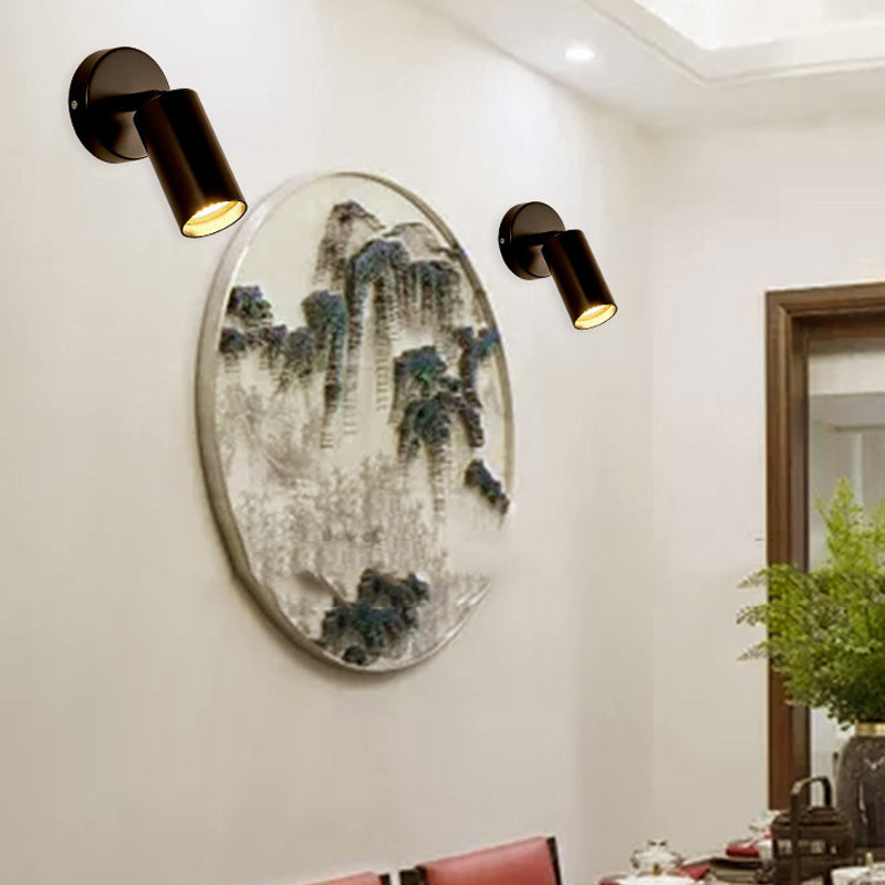 Single Golden/Black Contemporary Wall Mounted Sconce LED Iron Wall Light