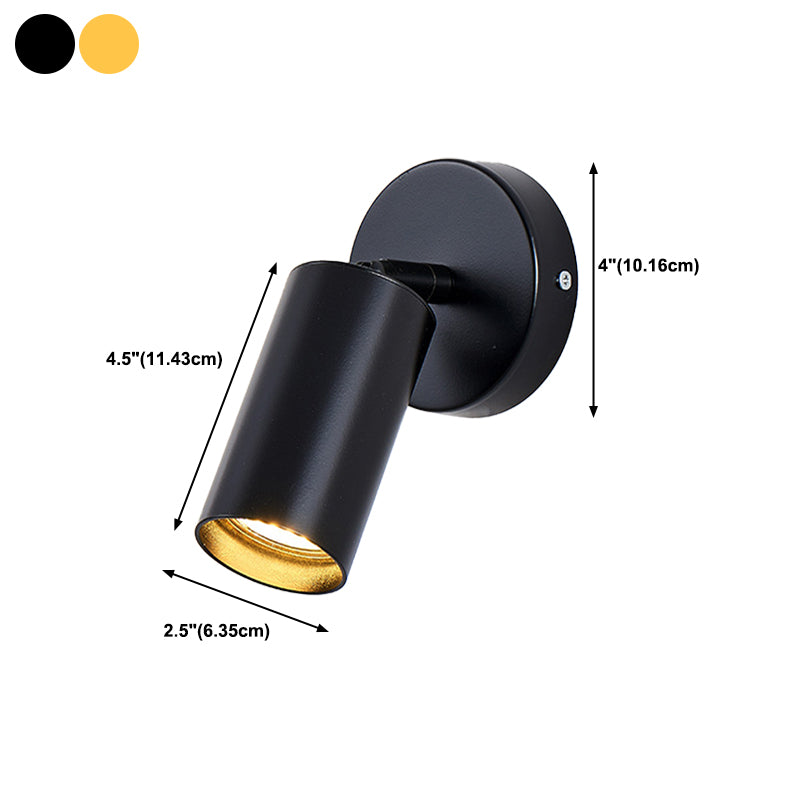 Single Golden/Black Contemporary Wall Mounted Sconce LED Iron Wall Light