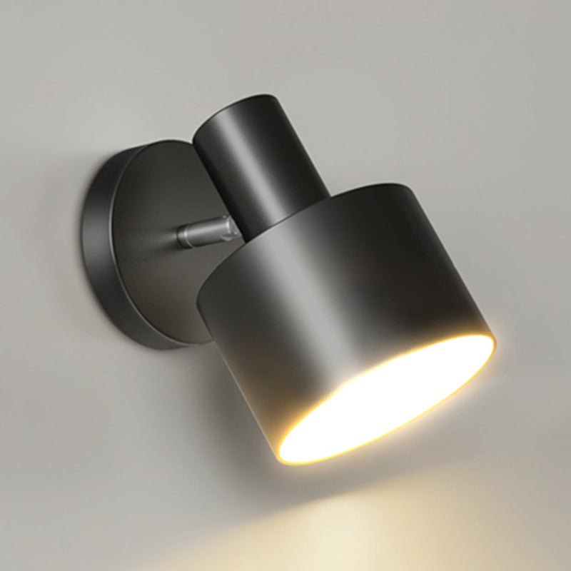 Single Polished Finish Contemporary Wall Mounted Sconce Metal Wall Light for Foyer