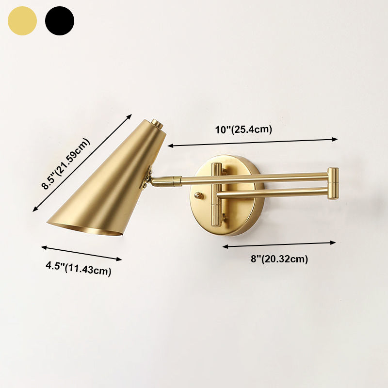 Modern Creative Metal Wall Lamp Geometric 1-Light Wall Light for Bedroom
