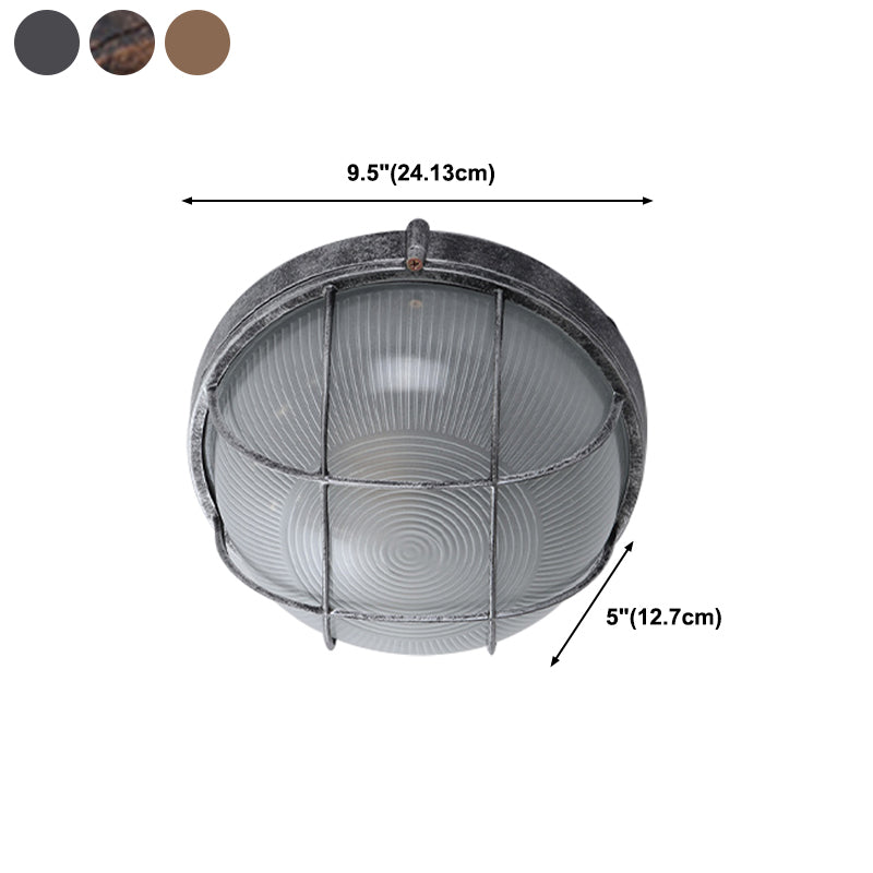 Retro Flush Mount Ceiling Light Bowl Shape Ceiling Lamp for Balcony