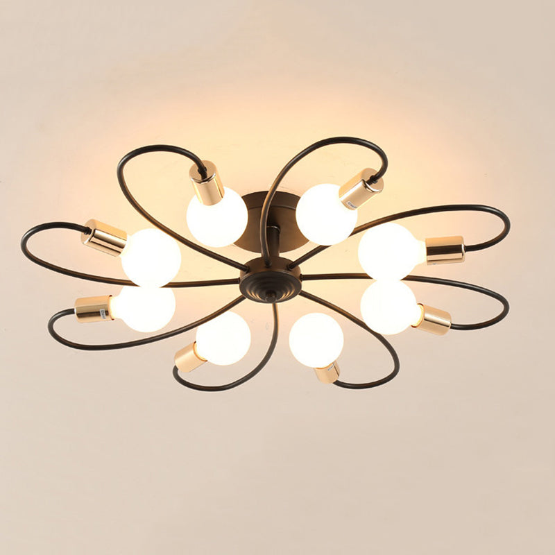 Industrial Ceiling Light Simple Flush Mount Light Fixture for Sitting Room