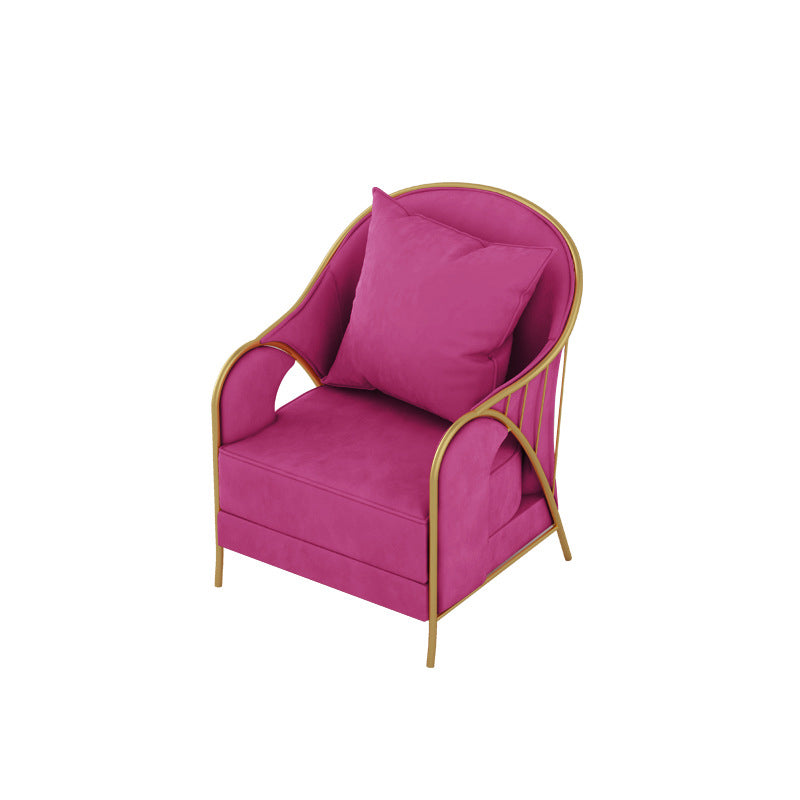 Velvet Sloped Arms Sofa with Tight Back for Living Room 34.65" H