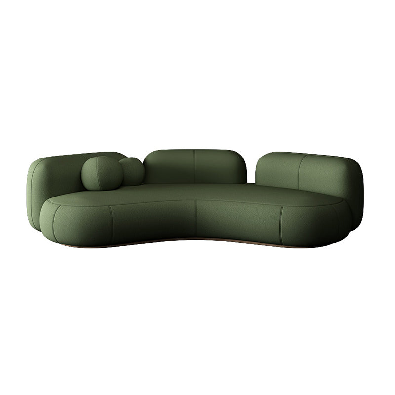 31.49" Wide Wool Curved Sofa Armless Sofa for Living Room, Apartment