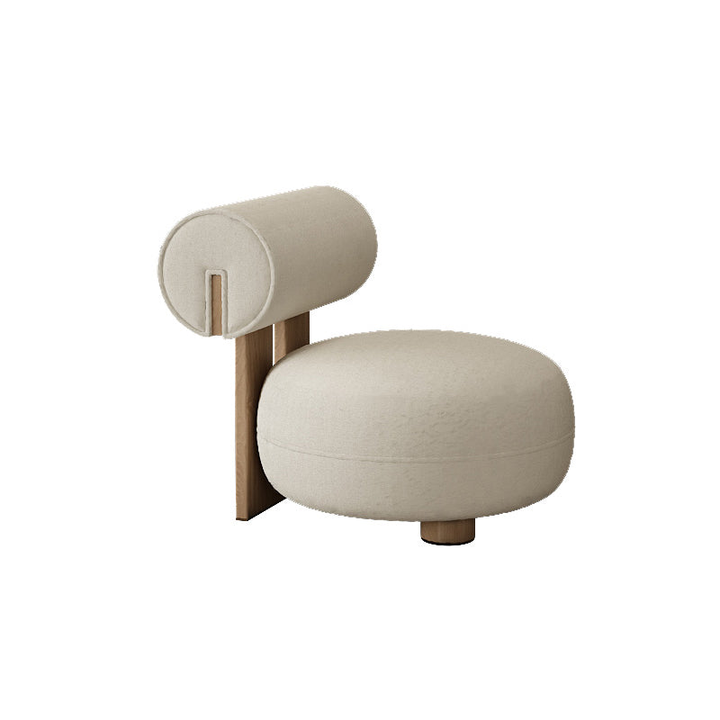 31.49" Wide Wool Curved Sofa Armless Sofa for Living Room, Apartment