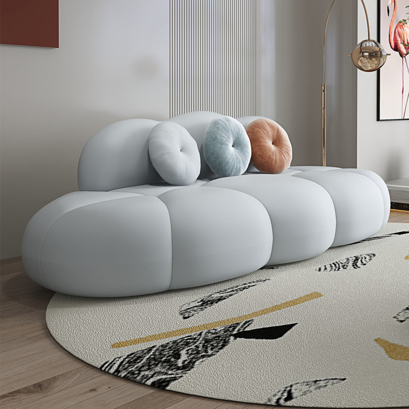 Contemporary Curved Sofa Tight Back Sofa for Living Room, Apartment
