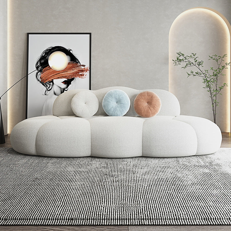 Contemporary Curved Sofa Tight Back Sofa for Living Room, Apartment