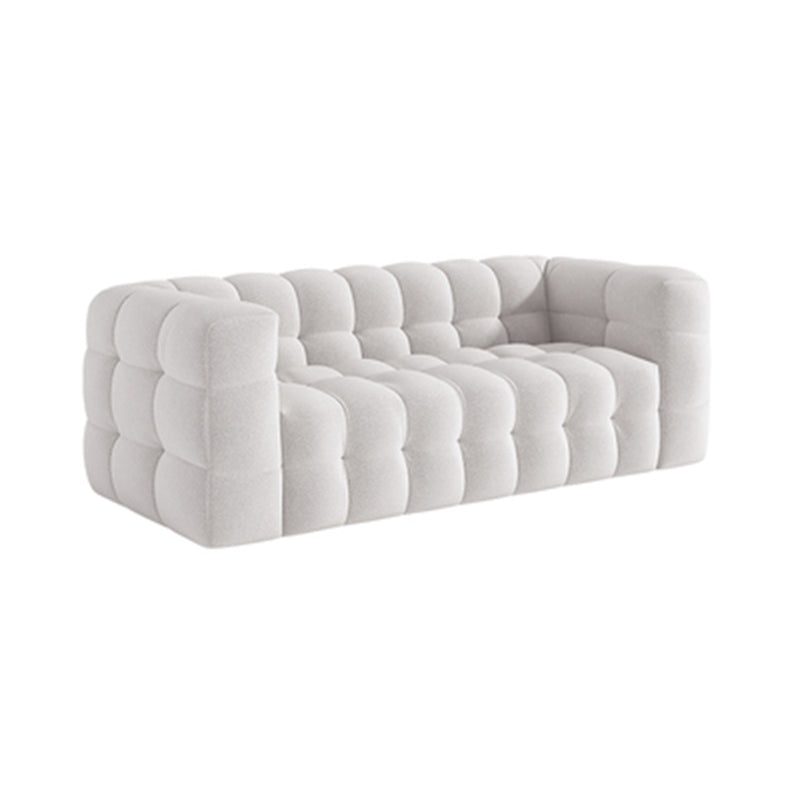 Wool Tuxedo Arm Sofa Contemporary Standard Sofa with Biscuit Back