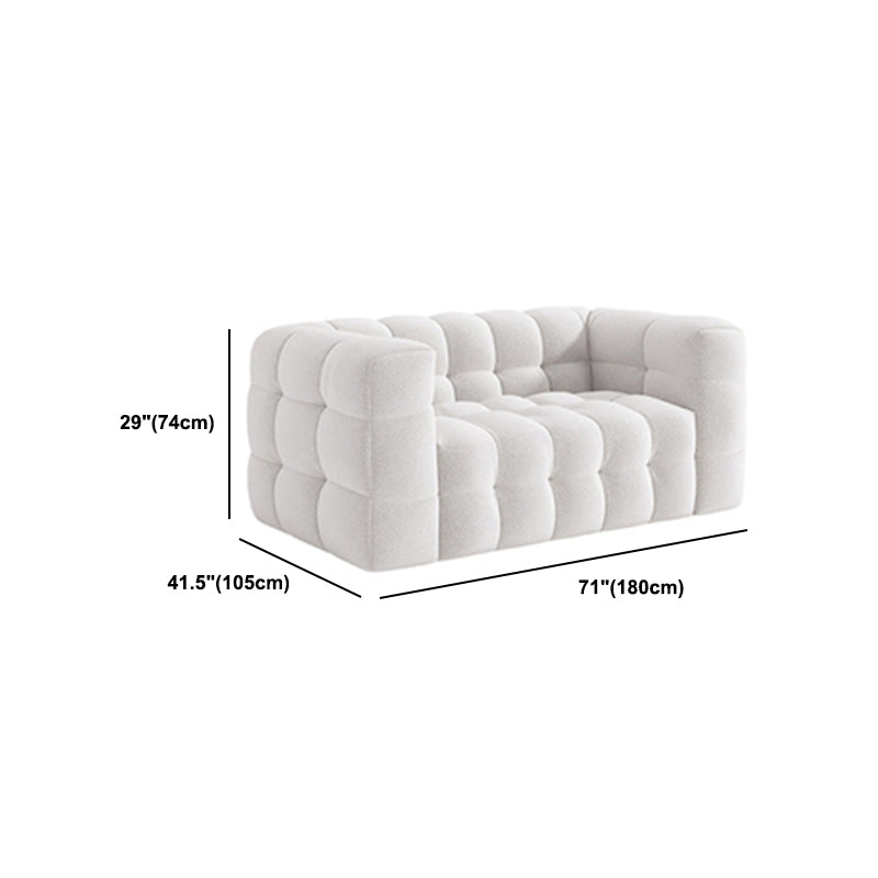 Wool Tuxedo Arm Sofa Contemporary Standard Sofa with Biscuit Back