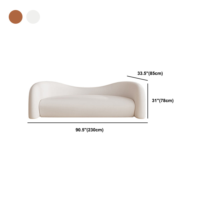 Contemporary Tight Back Sofa Sloped Arm Sofa for Living Room