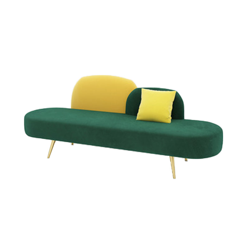 Velvet Contemporary Armless Sofa 30.70" Wide Standard Sofa for Living Room