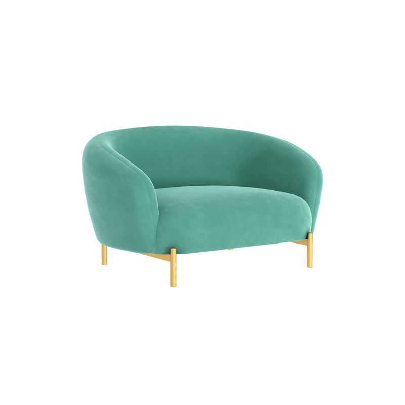 Contemporary Velvet Sofa Flared Arm Standard Sofa for Living Room