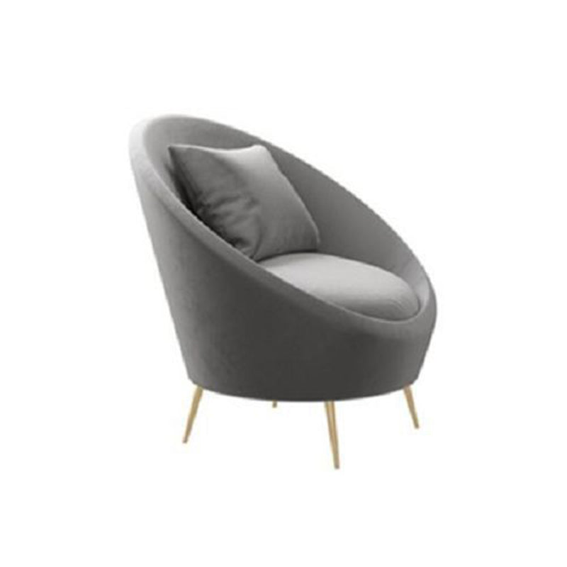 Sloped Arm Curved Sofa ,Wool Contemporary 38.19" W Sofa for Apartment