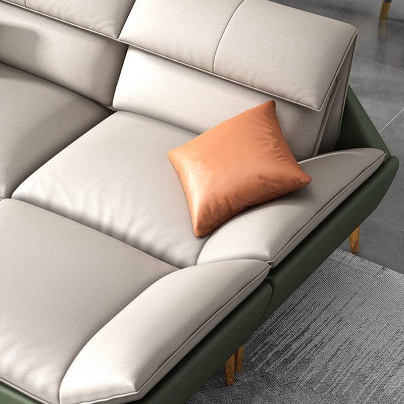 38.18" Tall Faux leather Contemporary Sectional Stain-Resistant Sectional