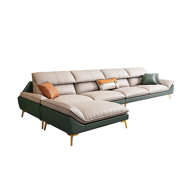 38.18" Tall Faux leather Contemporary Sectional Stain-Resistant Sectional