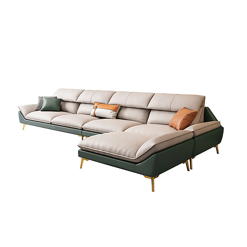 38.18" Tall Faux leather Contemporary Sectional Stain-Resistant Sectional