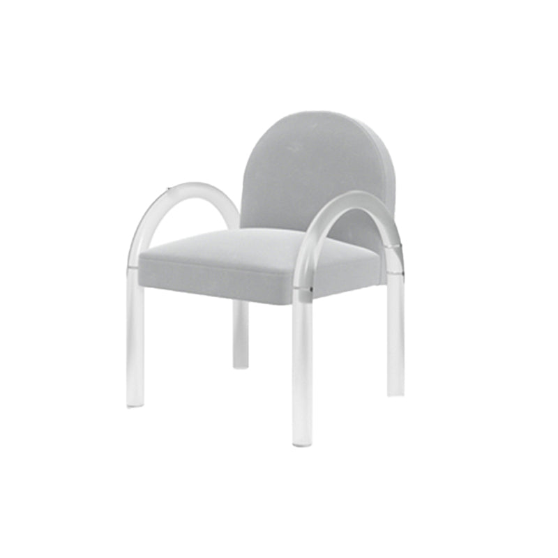 Scandinavian Armless Side Chair Basic Four Leg Side Chair for Bedroom