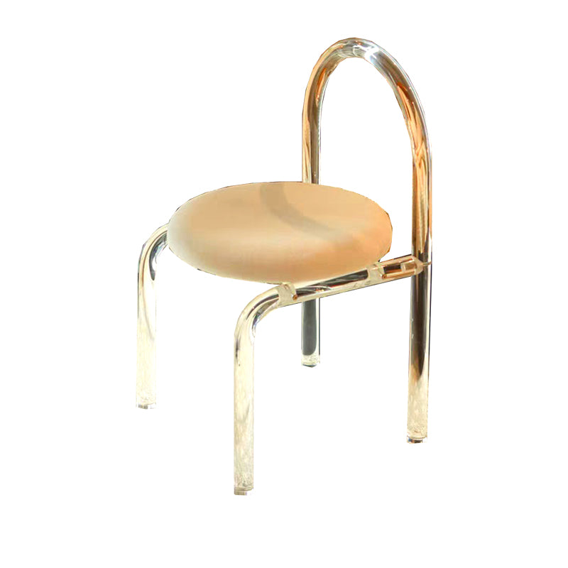 Scandinavian Armless Side Chair Basic Four Leg Side Chair for Bedroom