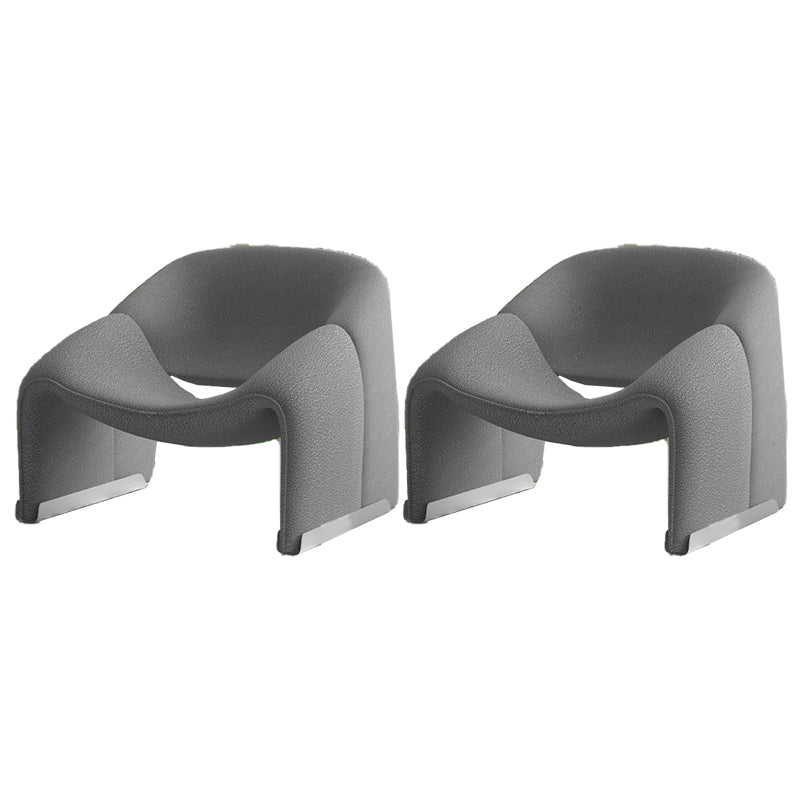 25.98" Wide Contemporary Style Single Sofa Chair Sloped Arms Chair