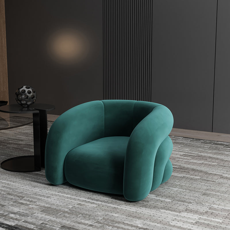 Scandinavian 34.64"Wide Solid Color Sloped Arms Sponge Armchair